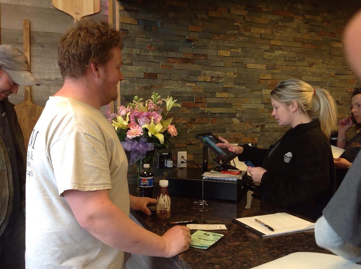 At the register
